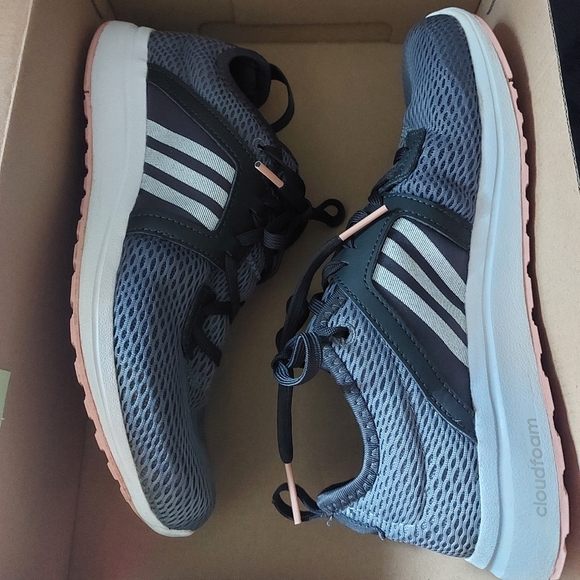 Adidas durama cloudfoam ortholite. Size 7 Gray + pastel pink - Picture 6 of 10